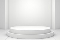 White pedestal podium background architecture absence pattern. 