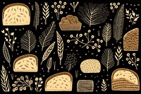 Bread backgrounds pattern accessories. AI generated Image by rawpixel.