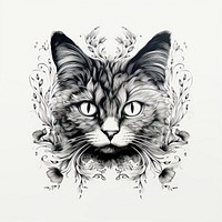 Cat drawing sketch black. AI generated Image by rawpixel.