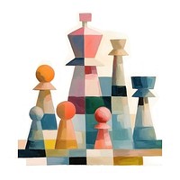 Chess painting shape art. AI generated Image by rawpixel.