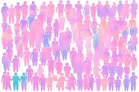 People backgrounds purple white background. AI generated Image by rawpixel.