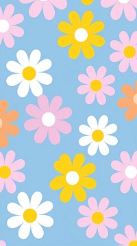 Smiling flower pattern backgrounds abstract daisy. 