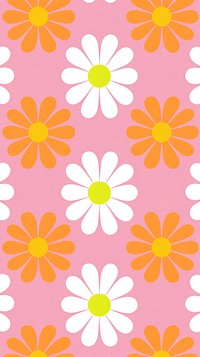Smiling flower pattern backgrounds plant daisy. AI generated Image by rawpixel.