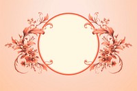 Elegant ornament frame graphics pattern peach. AI generated Image by rawpixel.
