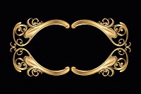 Gold ribbon ornament frame jewelry accessories chandelier. AI generated Image by rawpixel.
