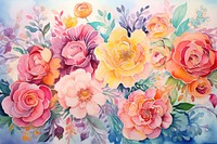 Floral background backgrounds painting pattern. AI generated Image by rawpixel.