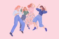 Lgbtq people dancing art togetherness. AI generated Image by rawpixel.