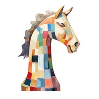 Chess piece painting horse mammal. 