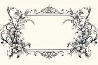 Line art ornament frame graphics pattern calligraphy. AI generated Image by rawpixel.