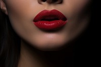 Woman applying lipstick cosmetics adult black. AI generated Image by rawpixel.