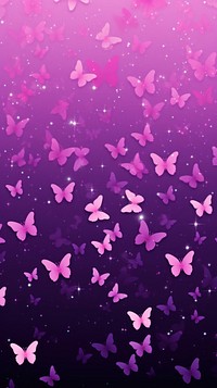 Glitter pink butterfly pattern purple backgrounds petal. AI generated Image by rawpixel.