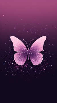 Glitter pink butterfly pattern purple fragility outdoors. AI generated Image by rawpixel.