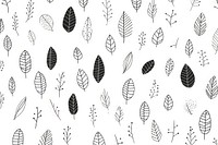 Minimal illustration of leaves border drawing backgrounds pattern. AI generated Image by rawpixel.