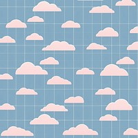 Grid pattern backgrounds cloud line. AI generated Image by rawpixel.