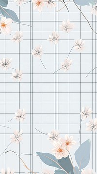 Grid pattern flower backgrounds plant. AI generated Image by rawpixel.