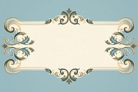 Vintage elegant ornament frame graphics pattern blue. AI generated Image by rawpixel.