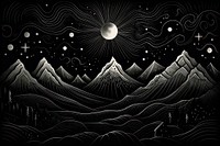 Mountain astronomy pattern nature. AI generated Image by rawpixel.