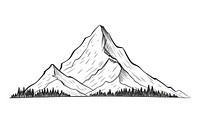 Mountain sketch outdoors drawing. AI generated Image by rawpixel.