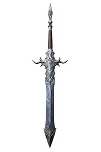 Old sword weapon dagger white background. AI generated Image by rawpixel.