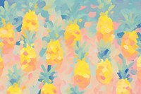 Pineapple pattern painting backgrounds plant. 