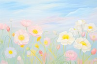 Flower background painting backgrounds outdoors. AI generated Image by rawpixel.
