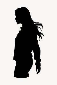Person silhouette adult white background.