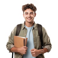 Young man student smile standing. 