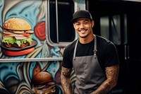 Burger food truck owner adult chef individuality. AI generated Image by rawpixel.