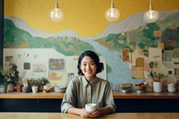 Salad restaurant owner coffee smile adult. AI generated Image by rawpixel.