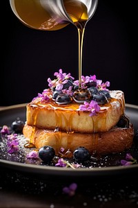 French toast plate food dessert. AI generated Image by rawpixel.