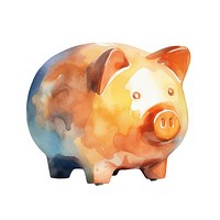 Piggy bank mammal white background investment. AI generated Image by rawpixel.