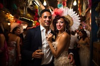 Hispanic couple wedding party adult. AI generated Image by rawpixel.