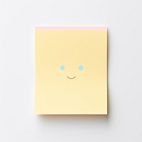 Portrait sticky note paper white background anthropomorphic. AI generated Image by rawpixel.