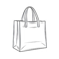Shopping bag handbag sketch line. AI generated Image by rawpixel.