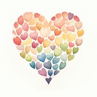 Heart backgrounds drawing white background. AI generated Image by rawpixel.
