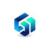 Blockchain logo symbol blue. AI generated Image by rawpixel.