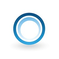 Circle logo blue white background. AI generated Image by rawpixel.