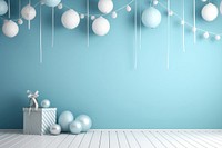 Pastel blue walls celebration anniversary decoration. AI generated Image by rawpixel.