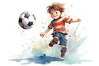 Kicking soccer ball football sports competition. AI generated Image by rawpixel.