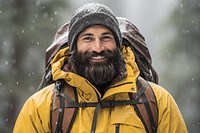 Man in snow storm adventure winter adult. AI generated Image by rawpixel.