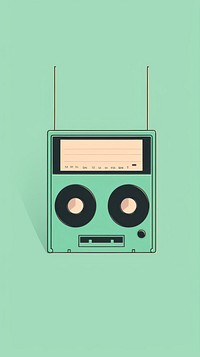 Mint green electronics noise radio. AI generated Image by rawpixel.