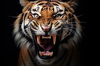 A angry tiger wildlife animal mammal. AI generated Image by rawpixel.