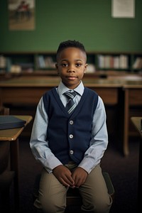 Black kid student school architecture. AI generated Image by rawpixel.