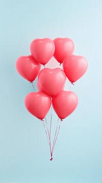 Heart-shaped balloons love celebration anniversary. AI generated Image by rawpixel.