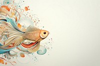 Fish pattern animal art. AI generated Image by rawpixel.