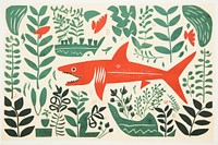 Baby shark animal nature green. AI generated Image by rawpixel.