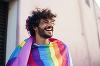 Bisexual men laughing smiling adult. AI generated Image by rawpixel.
