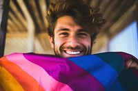 Bisexual men portrait smiling adult. AI generated Image by rawpixel.