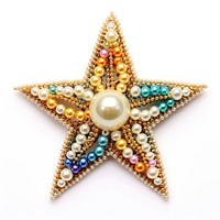 Star jewelry brooch shape. AI generated Image by rawpixel.