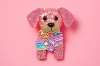 Dog brooch jewelry bead. AI generated Image by rawpixel.